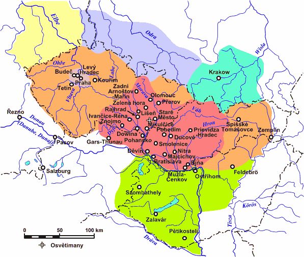 Historická mapa Moravy